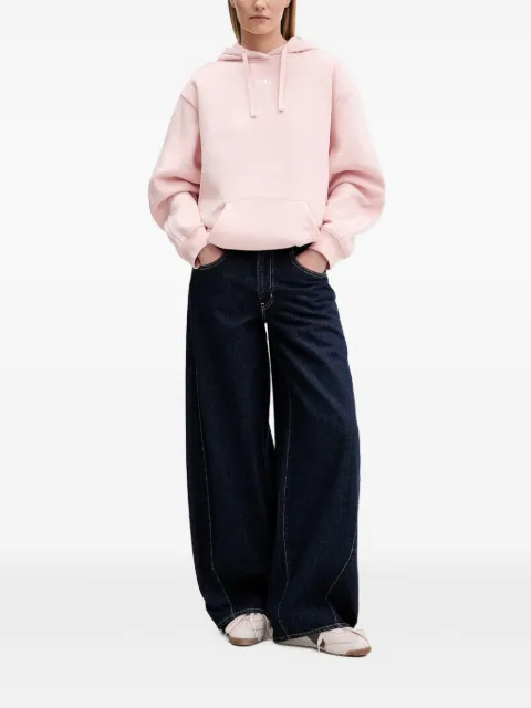 adidas Essentials logo-detail hoodie Pink KC9110