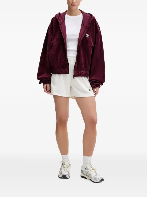 adidas Essentials corduroy zip-up hoodie Red KE1119