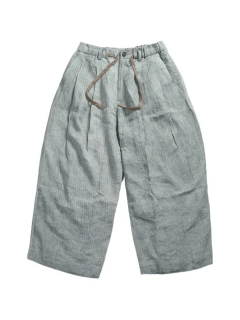 Ziggy Chen drawstring trousers Grey 0M2610511