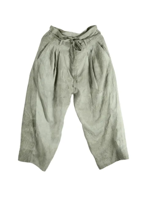 Ziggy Chen pleated trousers Green 0M2610501