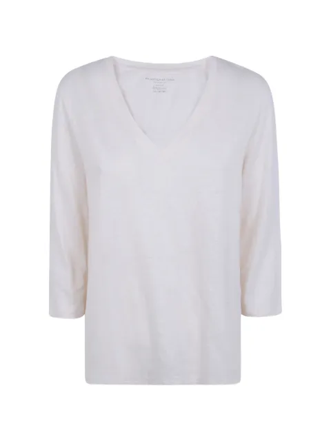 Majestic Filatures V-neck T-shirt Neutrals M011FTS598