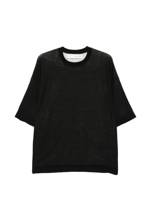 Isabel Benenato short-sleeve crew-neck sweater Black UK64S26
