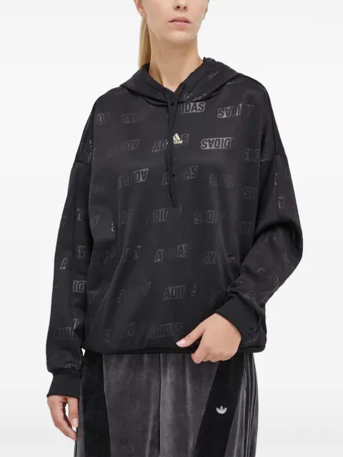 adidas logo-print hoodie Black IM2586