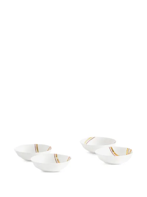 Shanghai Tang Tang porcelain knotted elegance plate set of four White X6AHB394GQ00