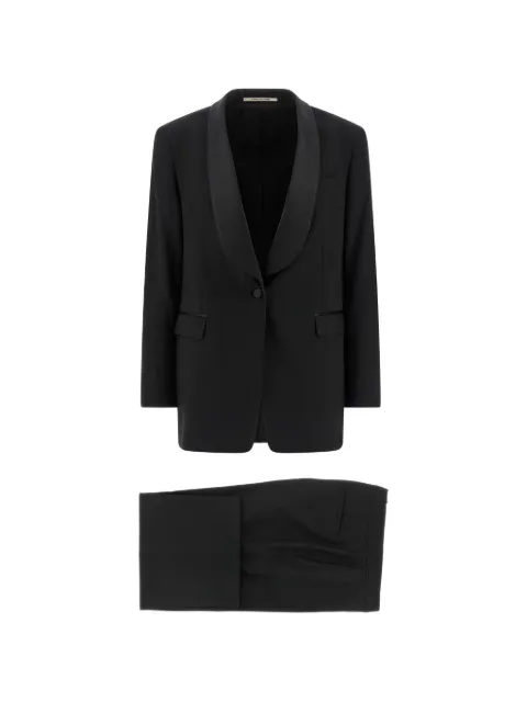 Tagliatore Clarita virgin wool suit Black SLOU18BAD080004N5104