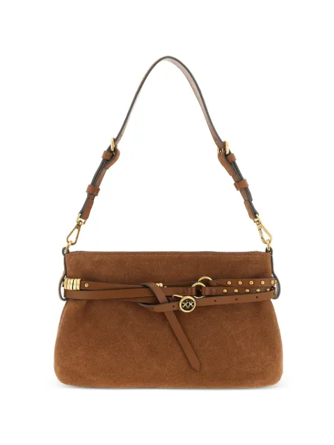 PINKO studded-belt suede shoulder bag Brown 106177A0F6