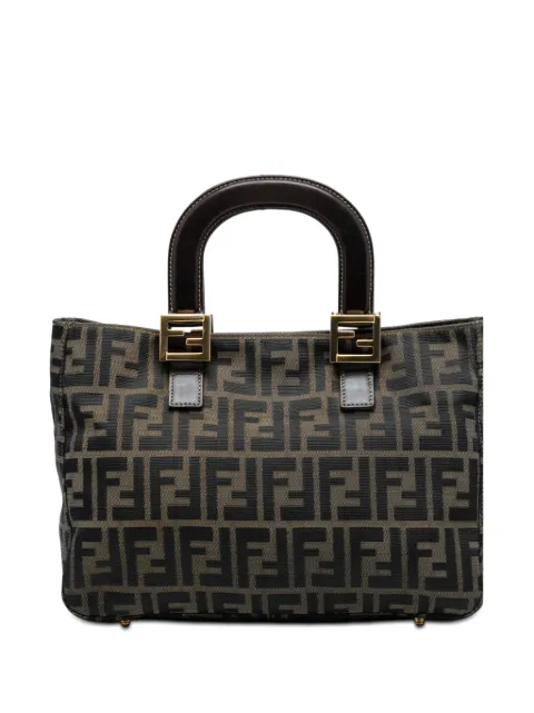 Fendi Pre-Owned 20th Century Small Zucca Canvas Twins tote bag Brown A4BD4Y4O46NCRP8O