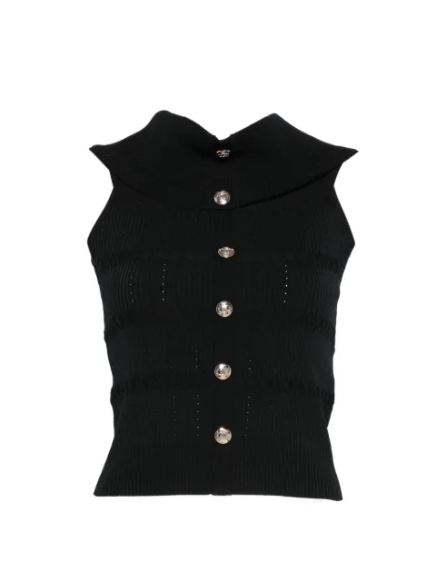 LIU JO knit bardot-neck top Black CA6217MS55N