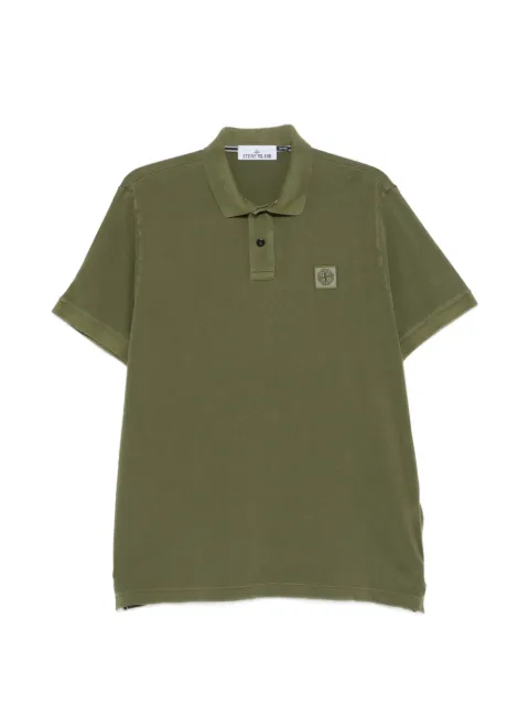 Stone Island 22002SC cotton piqué pigment dye polo shirt Green L1S1522002SCS0067