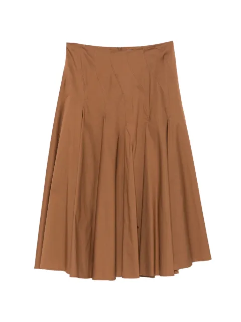 Semicouture Sabella pleated skirt Brown S6SK34