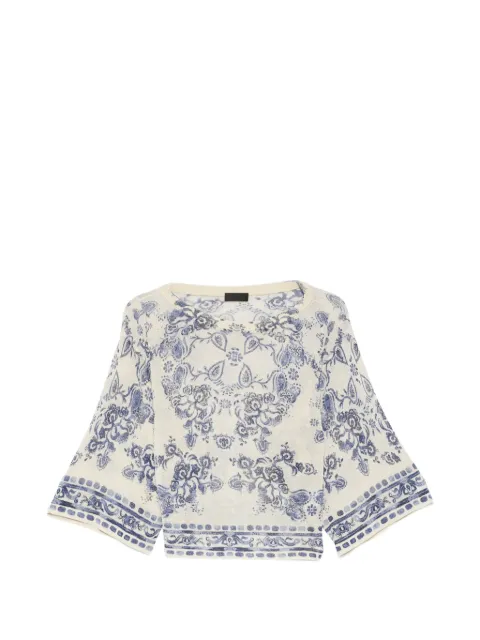 LIU JO floral blouse Neutrals CA6355MA71NP9652