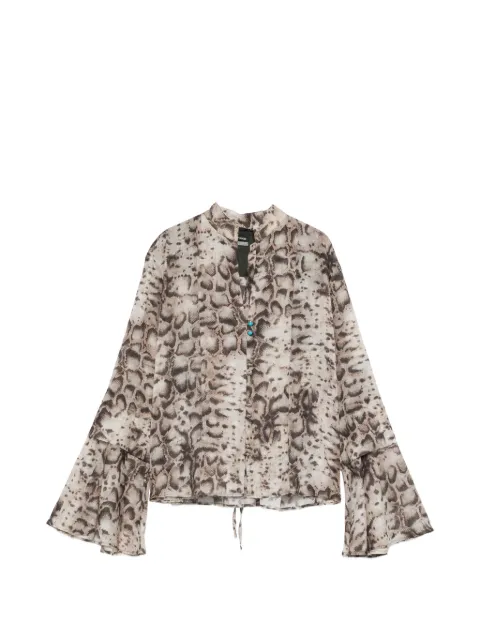 PINKO blouse with snake print and jewel buttons Neutrals 106880A3AP