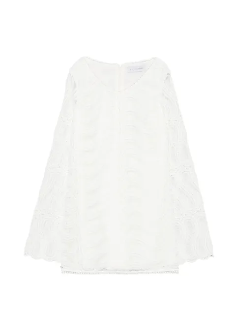 Raquel Diniz Maty wave-lace V-neck dress White 5S03053NUC000540977