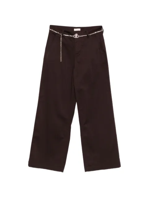 LIU JO zip cropped trousers Brown WA6475T373A