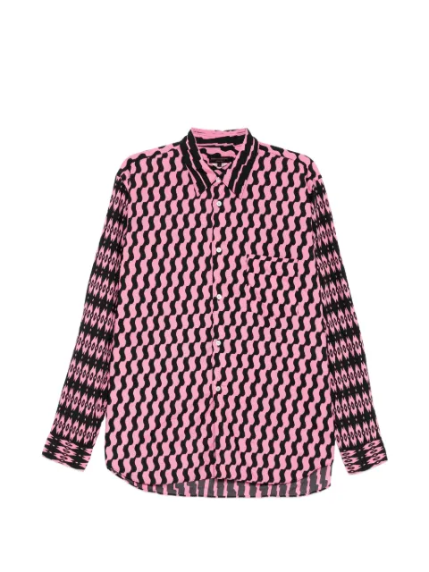 Comme des Garçons Homme Plus geometric-print shirt Pink PQB007