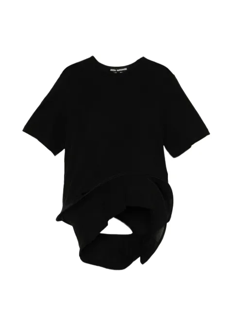 Junya Watanabe Sculptural mesh T-shirt Black JQT040