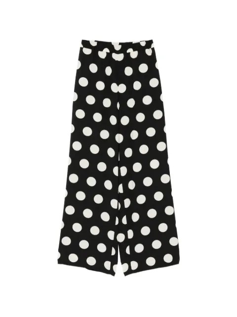Junya Watanabe polka-dot wide-leg trousers Black JQP026051FEB