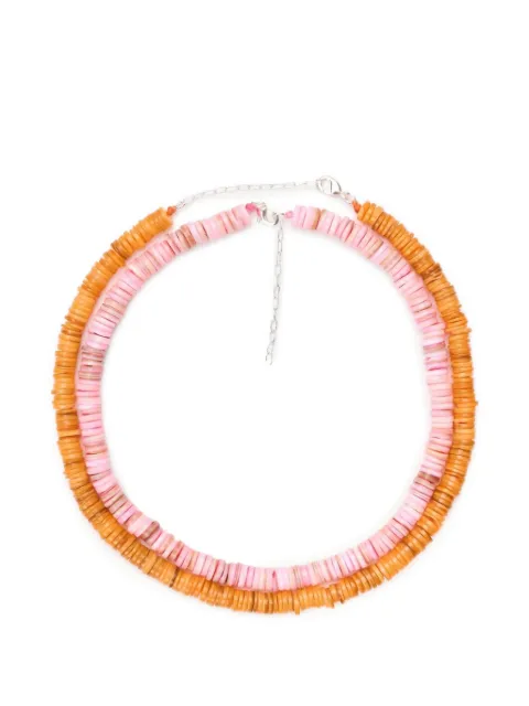 Baobab beaded necklace Orange 6101196