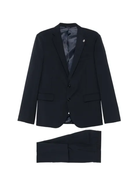 Daniele Alessandrini notched-lapel single-breasted suit Blue DUAM0002PL0072