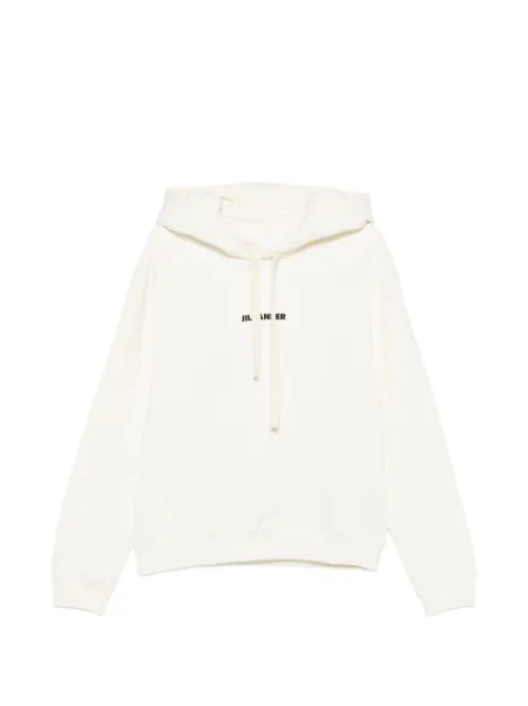 Jil Sander logo-print hoodie Neutrals J22GU0149J20128