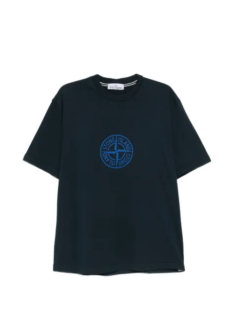 Stone Island logo-print T-shirt Blue L1S152100001S0362