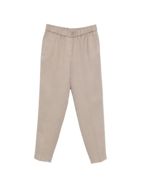Peserico elasticated-waistband trousers Brown A0407206668