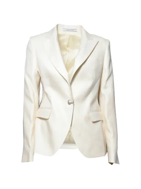 Tagliatore peak-lapel single-breasted blazer Neutrals JFDM15B340021MET166