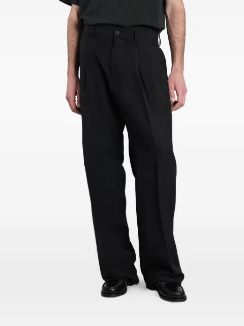 Laneus pleated straight-leg trousers Black S6LAMAPA085110