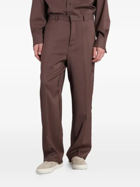 Costumein Allen belt-loop pressed-crease trousers Brown 26S16