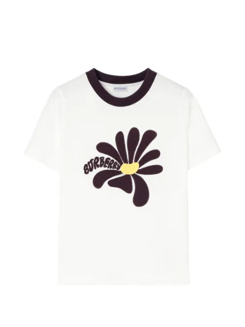Burberry daisy pattern cotton T-shirt White 8126255
