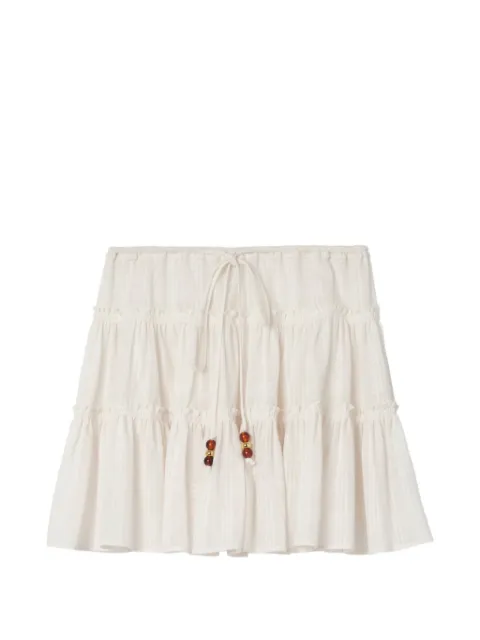 Burberry Check cotton voile skirt Neutrals 8123236