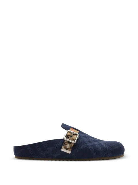 Burberry Check denim Urchin clogs Blue 8123372