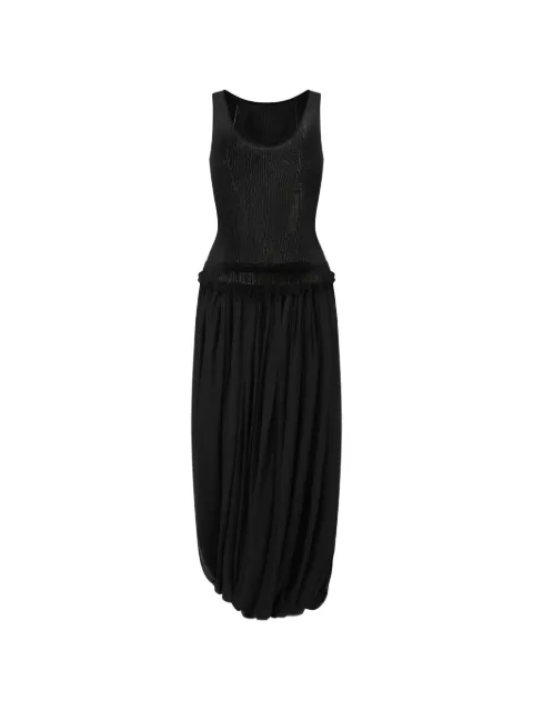 OUDE WAAG ruffled midi dress Black OW26RSDS27S1BL900