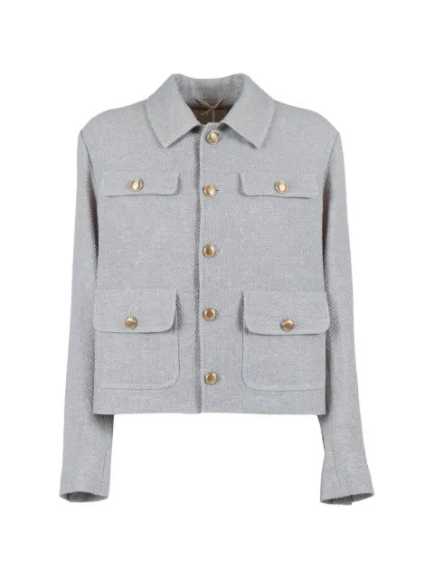 Circolo 1901 point-collar jacket Grey FD3970