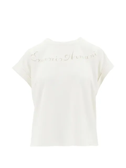 Emporio Armani logo-lettering T-shirt White EW000616AF20243U