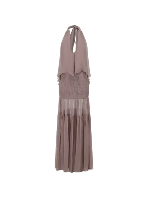 OUDE WAAG halterneck tiered maxi dress Pink OW26RSDS01S1PU720