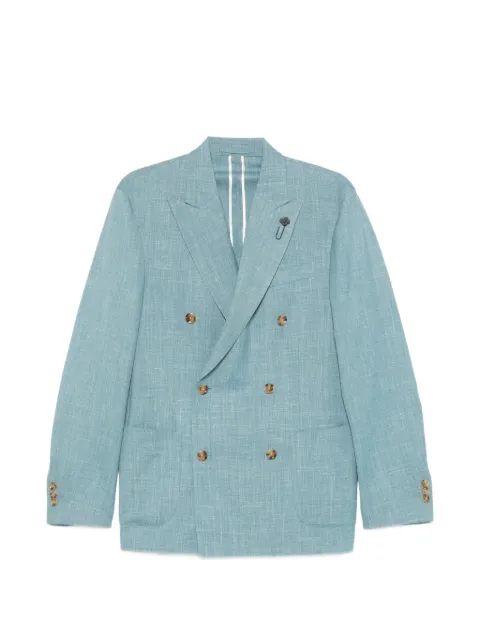 Lardini double-breasted wool blazer Blue CN6203ECN64522