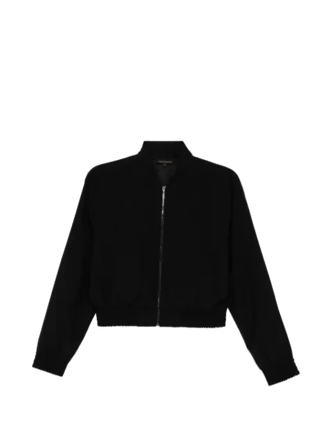 Kiki de Montparnasse zip-up bomber jacket Black S262BZ009