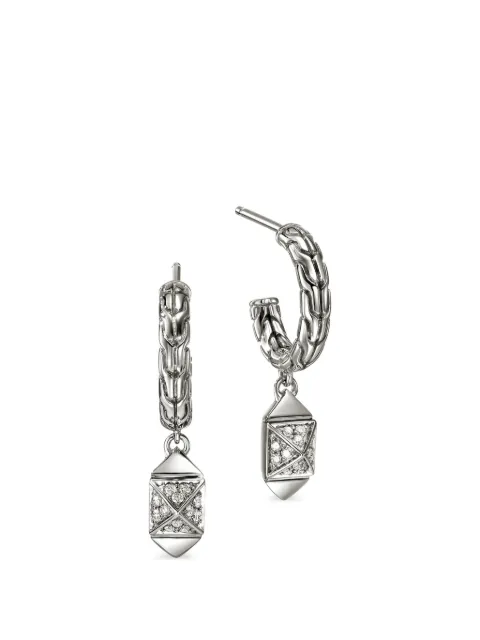 John Hardy sterling silver diamond stud earrings Silver EBP972092DI