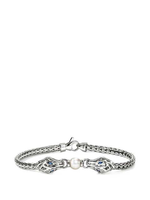 John Hardy sterling silver naga pearl and blue sapphire bracelet Silver BUS603941BSP