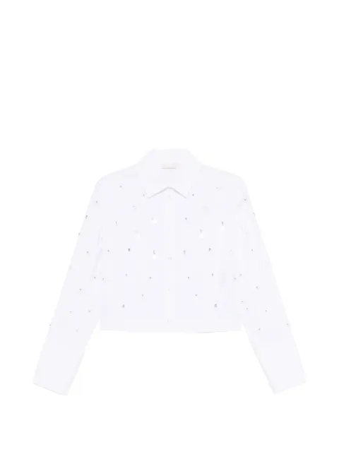 LIU JO logo detail embellished shirt White WA6173T039A