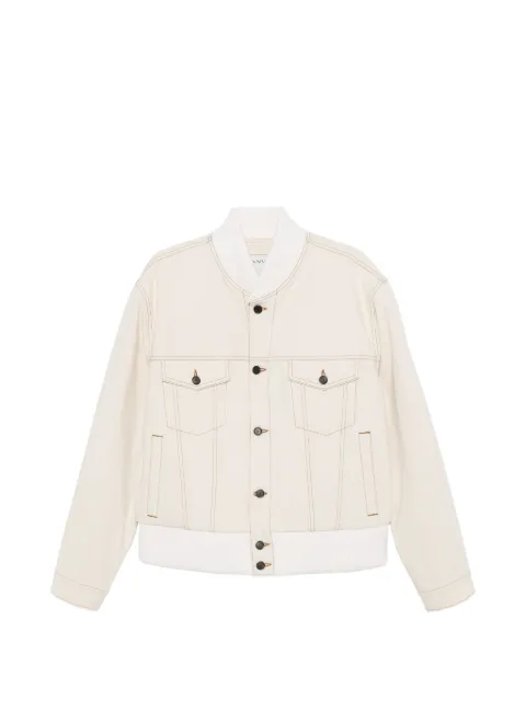 Lanvin button-up bomber jacket Neutrals RMJA03276168