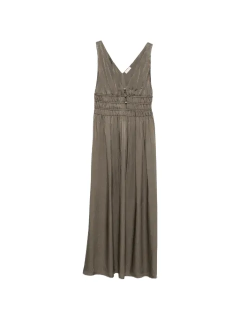 LIU JO V-neck gathered dress Green WA6405T434A