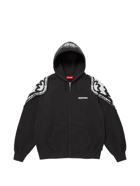 Supreme Wings zip-up hoodie Black SU27001