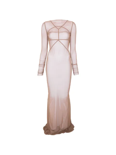 Rick Owens Temple maxi dress Neutrals RO01F6589TUS