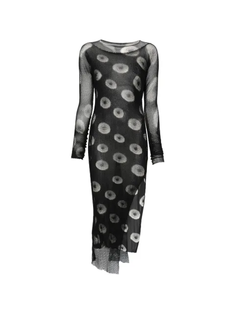 Yohji Yamamoto long-sleeve midi dress Black FPT01854