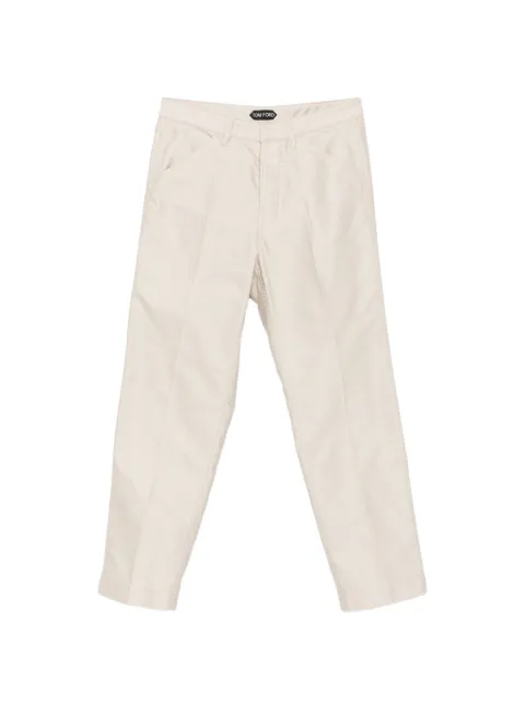 TOM FORD satin carpenter trousers Neutrals SWL017FMC328