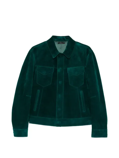 TOM FORD suede jacket Green LBI004LMS028