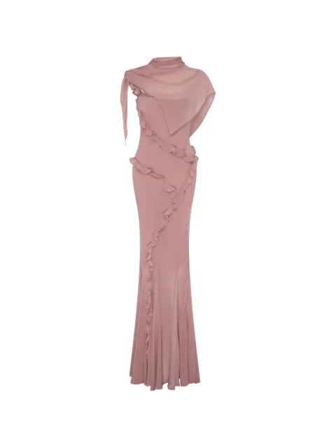 Paris Georgia ruffled maxi dress Pink ROMAD001