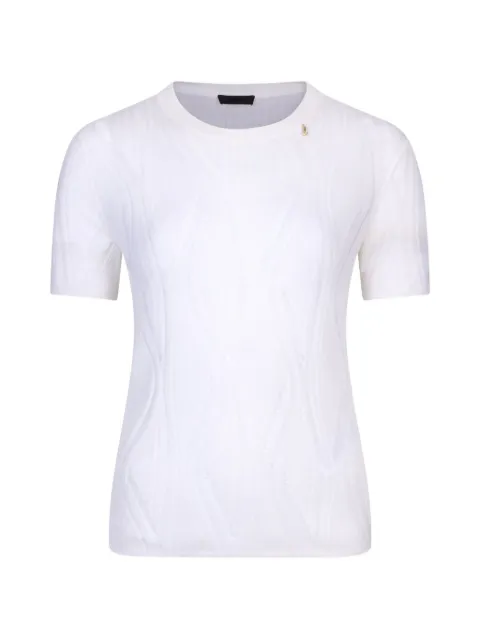LIU JO perforated sweater White CA6196MA77QP9581